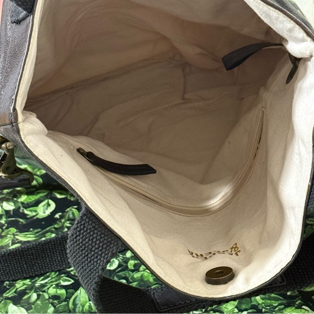 Anthropologie Jasper & Jeera Parrot Print Satchel with Black Leather Strap - Picture 13 of 15